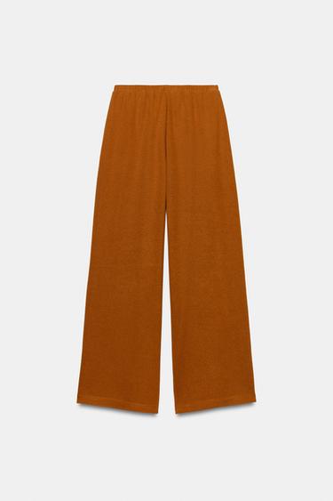 RUSTIC STRAIGHT FIT TROUSERS - Ochre by Zara - Image 7