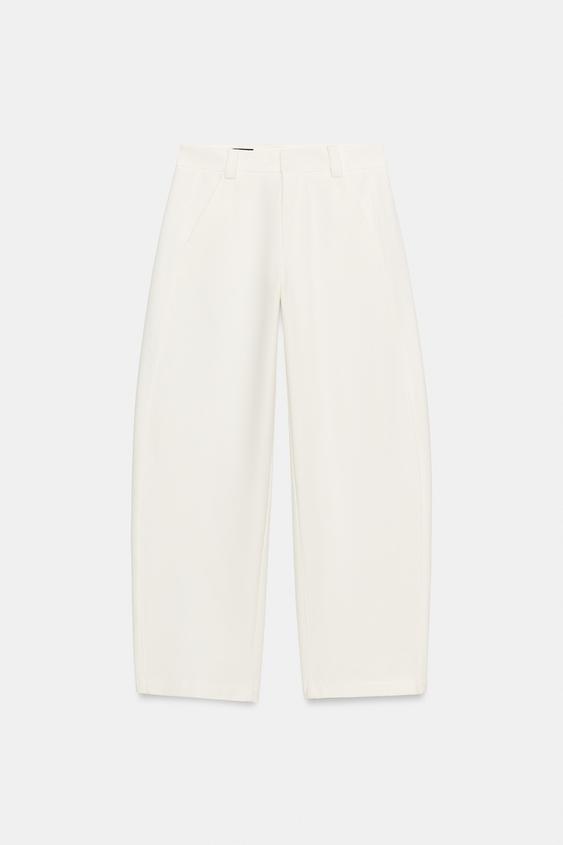 BARREL TROUSERS - Ecru by Zara - Image 7