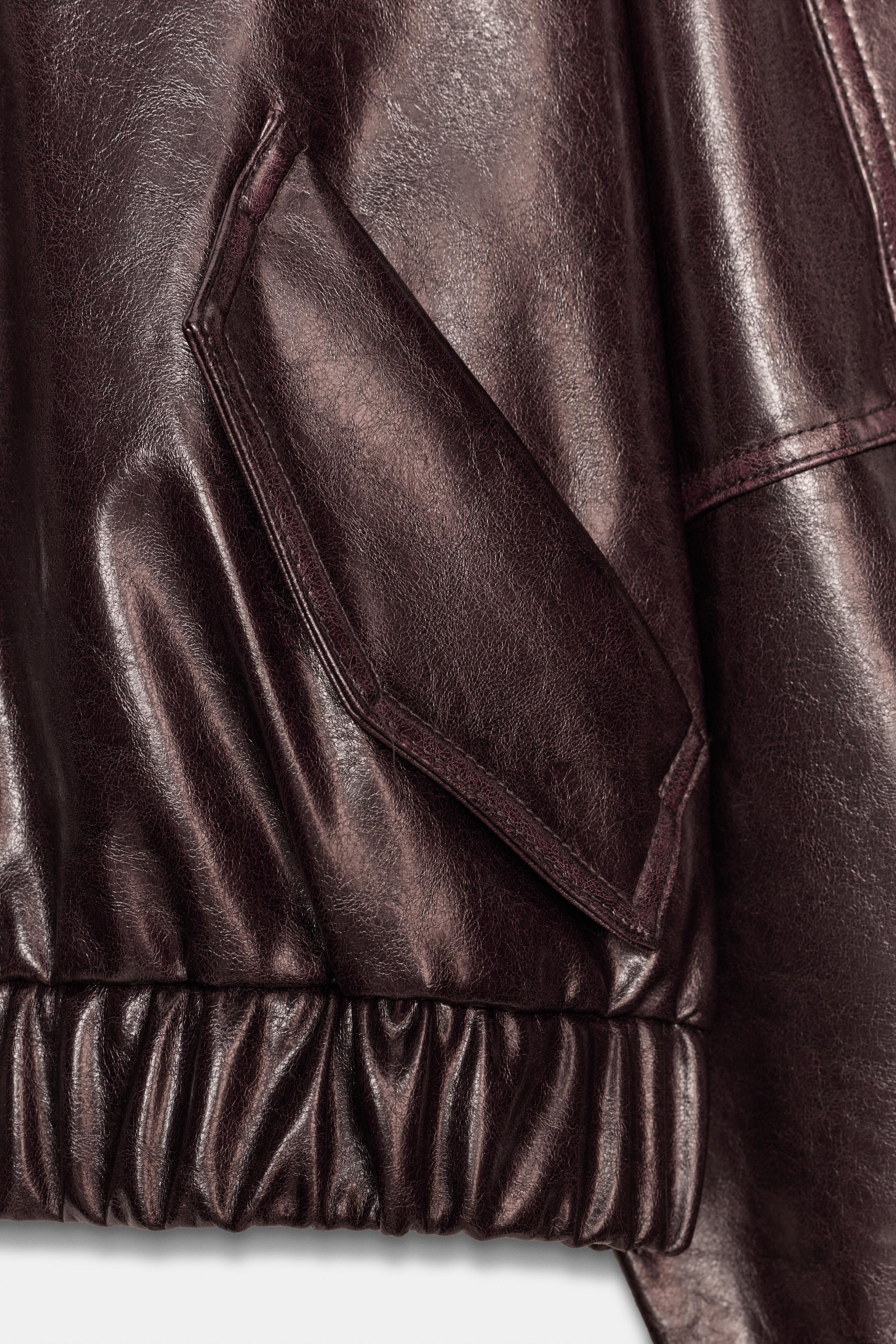 BLOUSON BOMBER MATIÈRE SYNTHÉTIQUE
