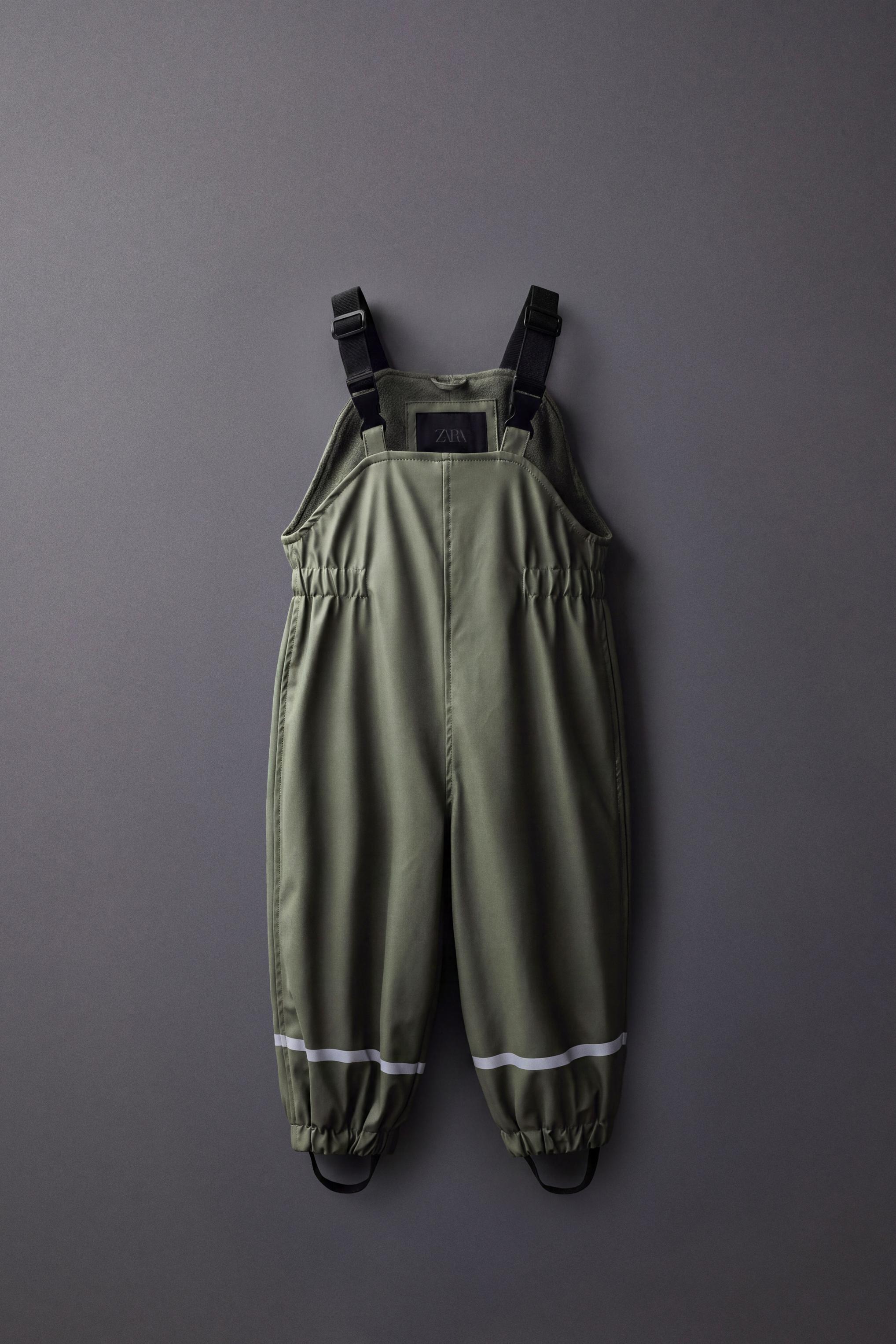 WATER-RESISTANT RUBBERIZED OVERALLS — Green