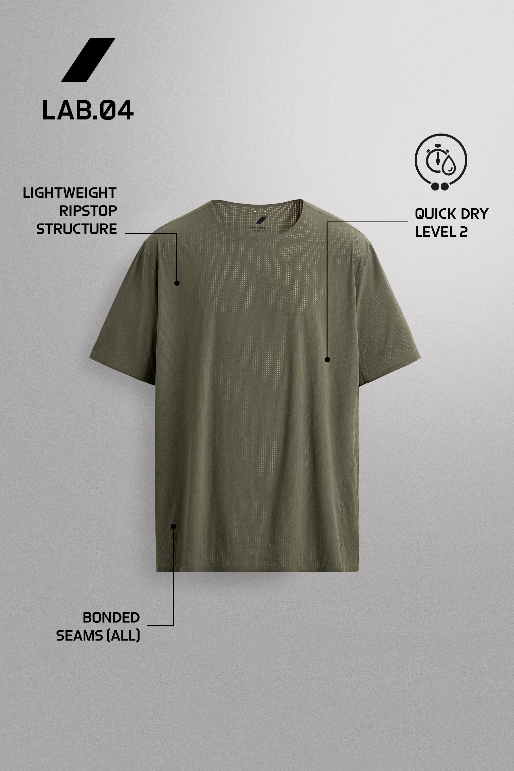 Мужские рубашки Zara TECHNICAL TEXTURED SHIRT — фото 8