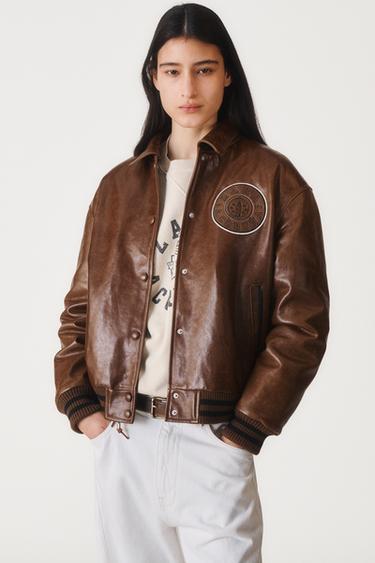 BOMBER PIEL VARSITY 50TH ANNIVERSARY - Toffe de Zara