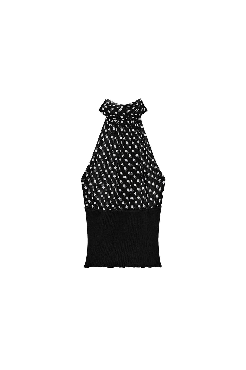 POLKA DOT HALTER TOP - image 3