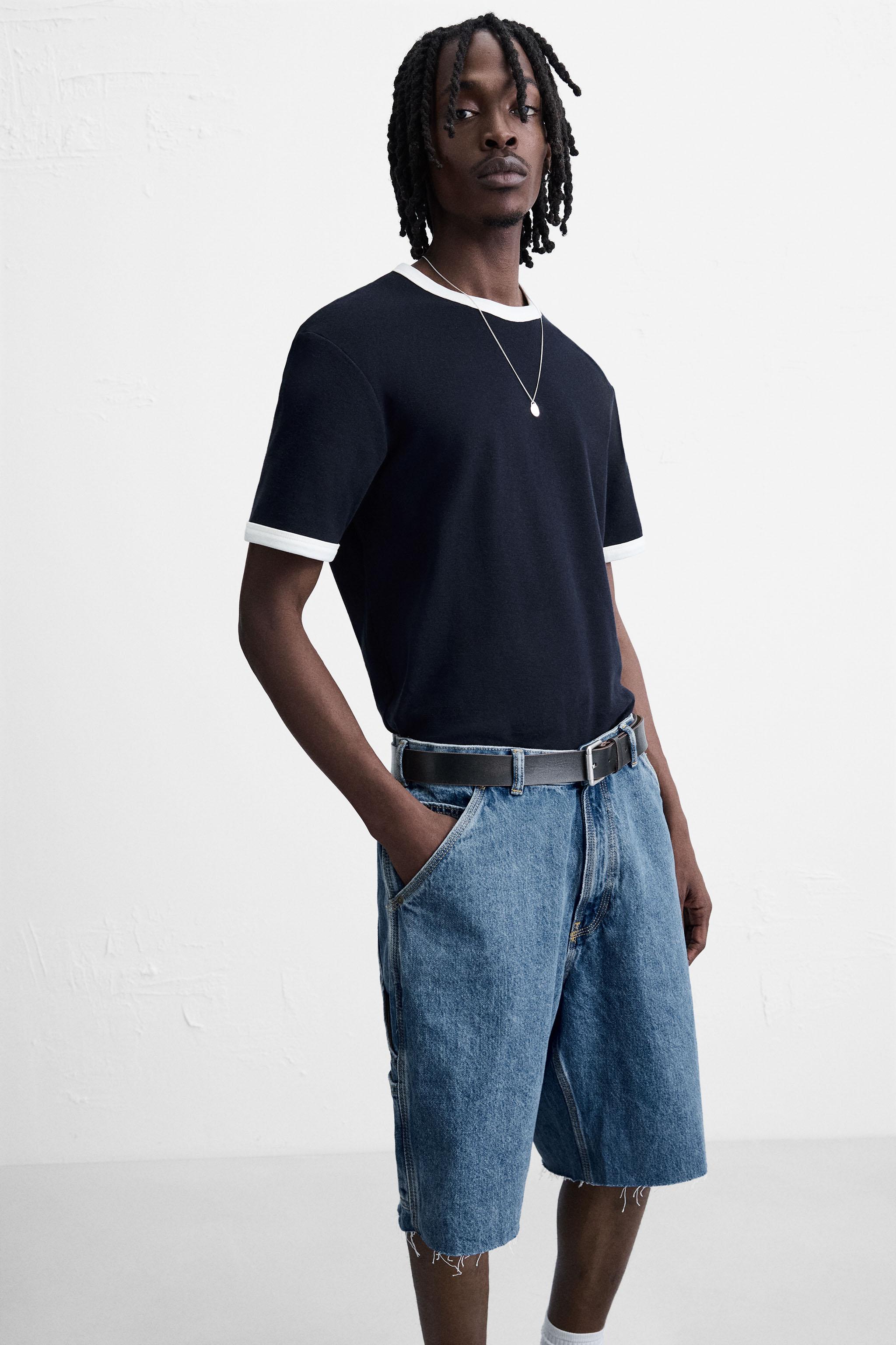 ボトムスその他 HUECLOSET MULTI POCKET BERMUDA CARPENTER POCKET DENIM BERMUDA SHORTS - Light blue | ZARA