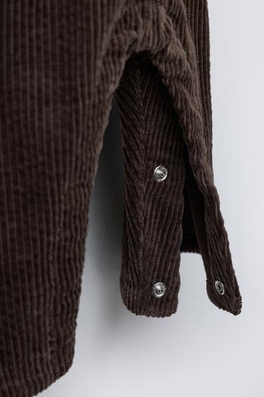 LONG CORDUROY DUNGAREES - Dark brown by Zara - Image 3