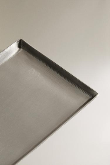 RECTANGULAR ALUMINIUM TRAY - Silver by Zara - Image 2
