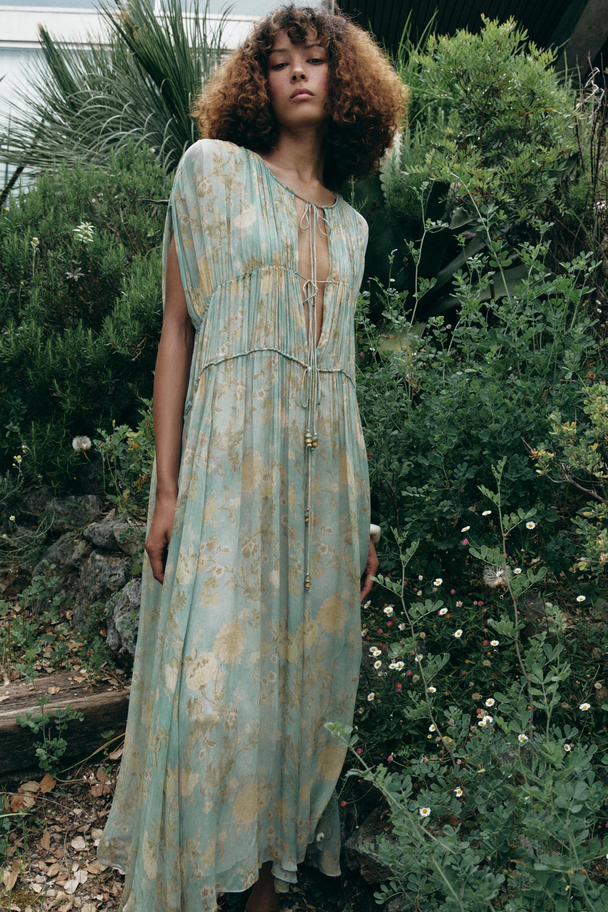 ZW COLLECTION プリント柄ワンピース - プリント地 | ZARA Japan