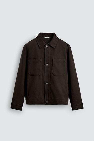 LYOCELL - COTTON QUILTED JACKET - Chocolate by Zara
