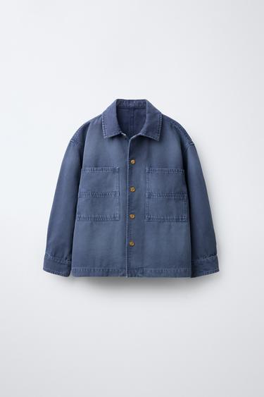 CANVAS OVERSHIRT - Blue by Zara - Image 0