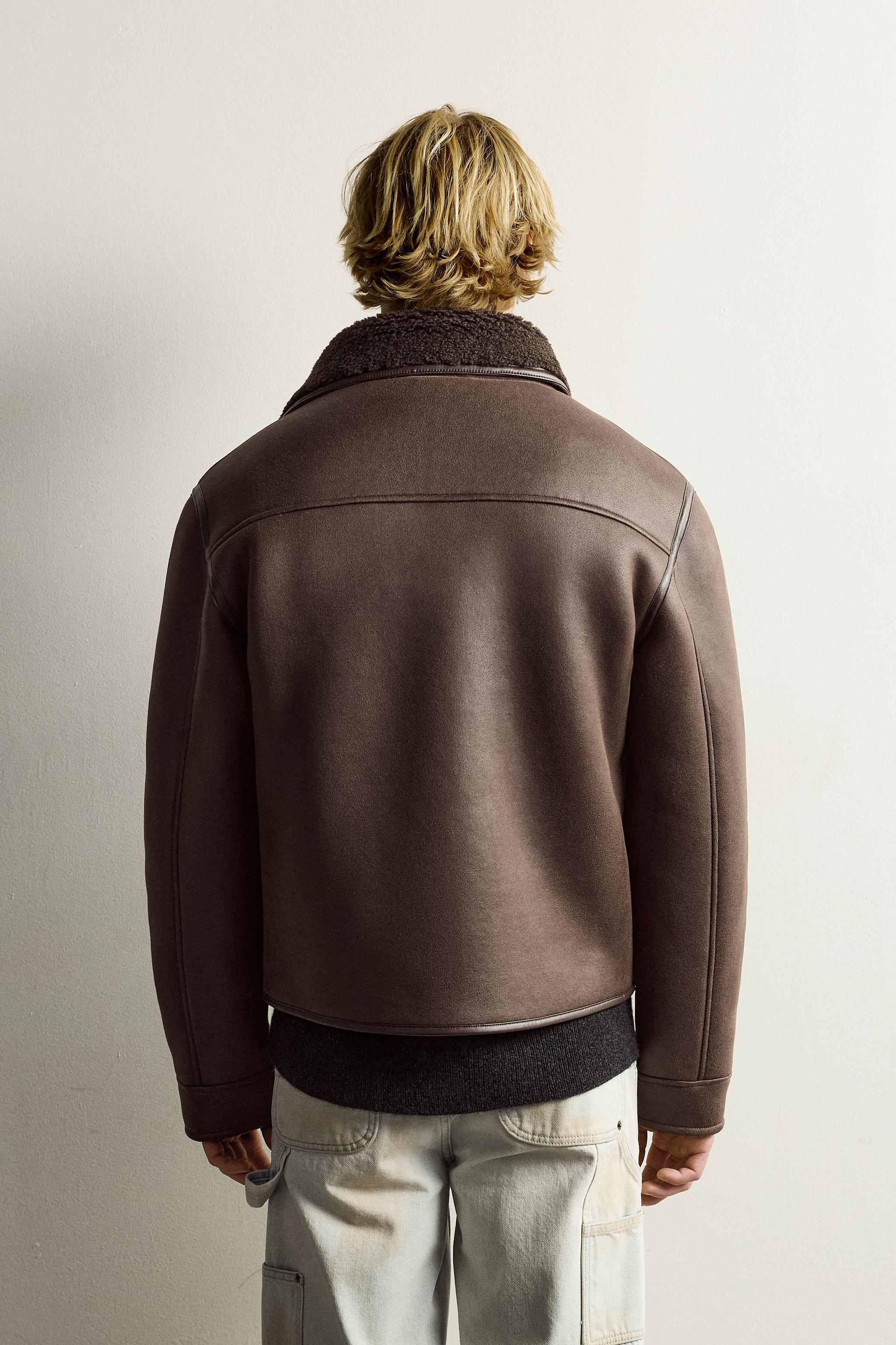 DOUBLE-FACED FAUX LEATHER JACKET