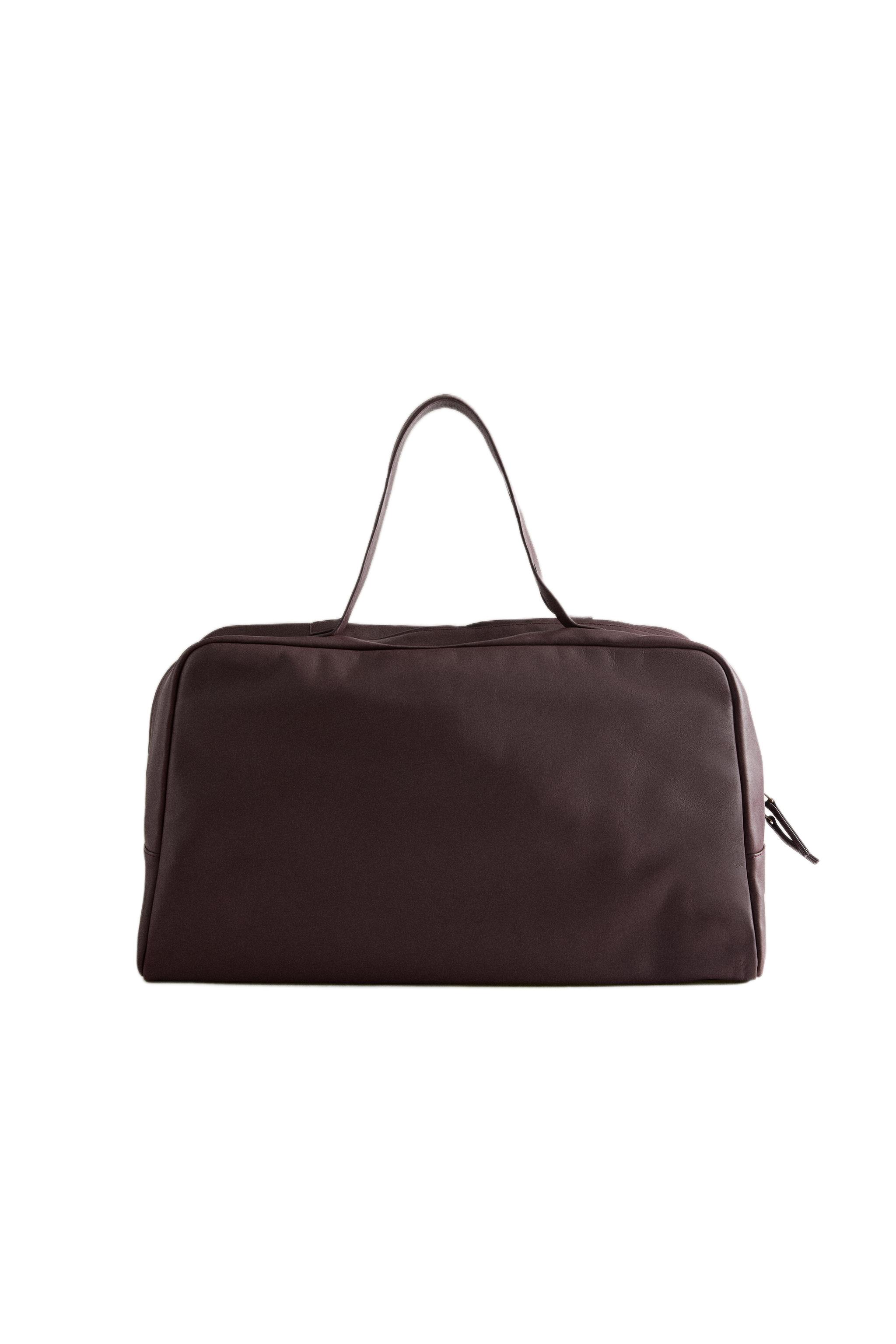 レザー トラベルバッグ - ボルドー | ZARA Japan / 日本