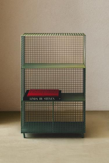 METAL BOOKCASE WITH DOORS - Green by Zara