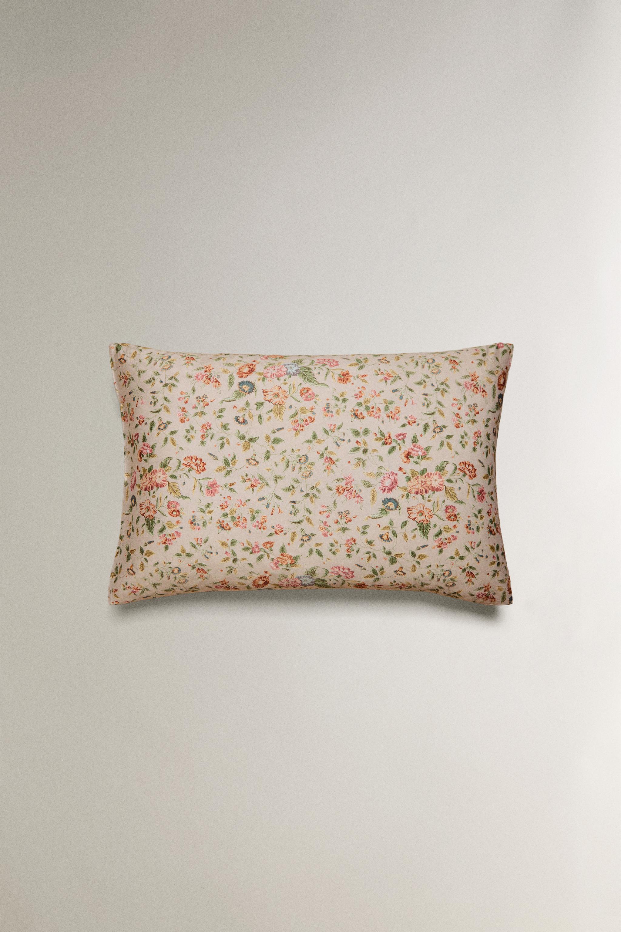 FLORAL SATEEN PILLOWCASE (300 THREAD COUNT)