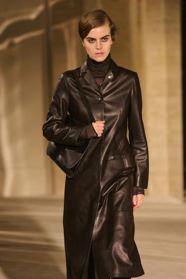 Fitted leather coat - LIMITED EDITION — Brown 1
