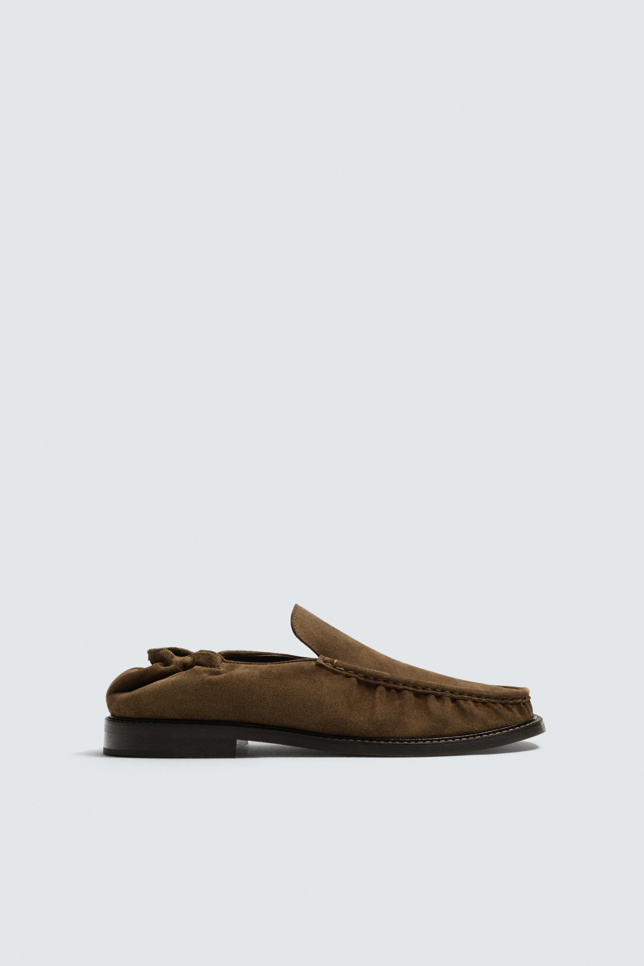 LEATHER LOAFERS — Brown