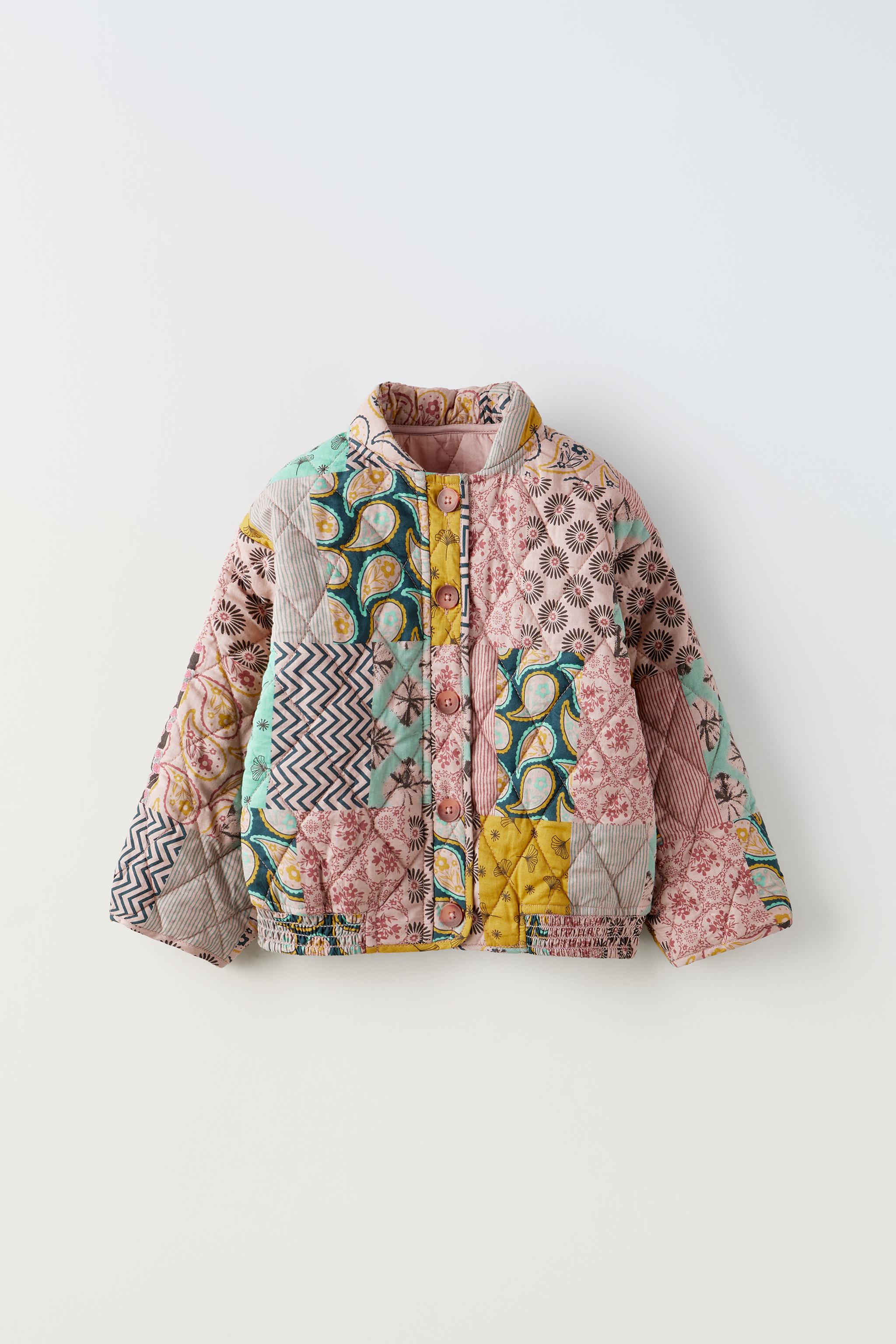 Zara pink shop quilted jacket