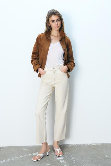 SUEDE EFFECT JACKET WITH POCKETS - Tobacco Brown by Zara - Image 0