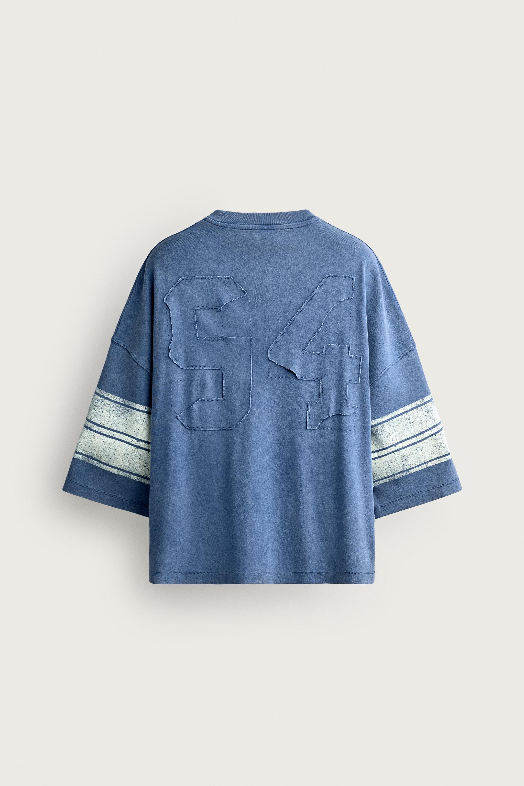 VINTAGE WASH EFFECT PATCH BOXY T-SHIRT