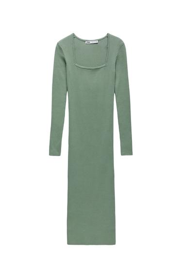 KNIT MIDI DRESS