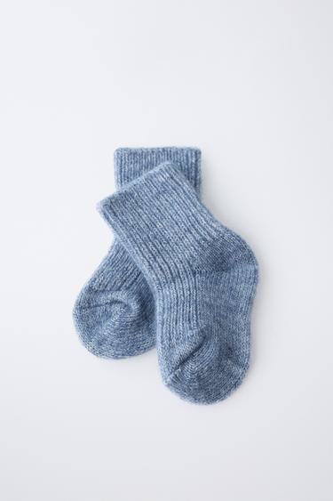 WOOL AND CASHMERE SOCKS - Blue marl by Zara - Image 2