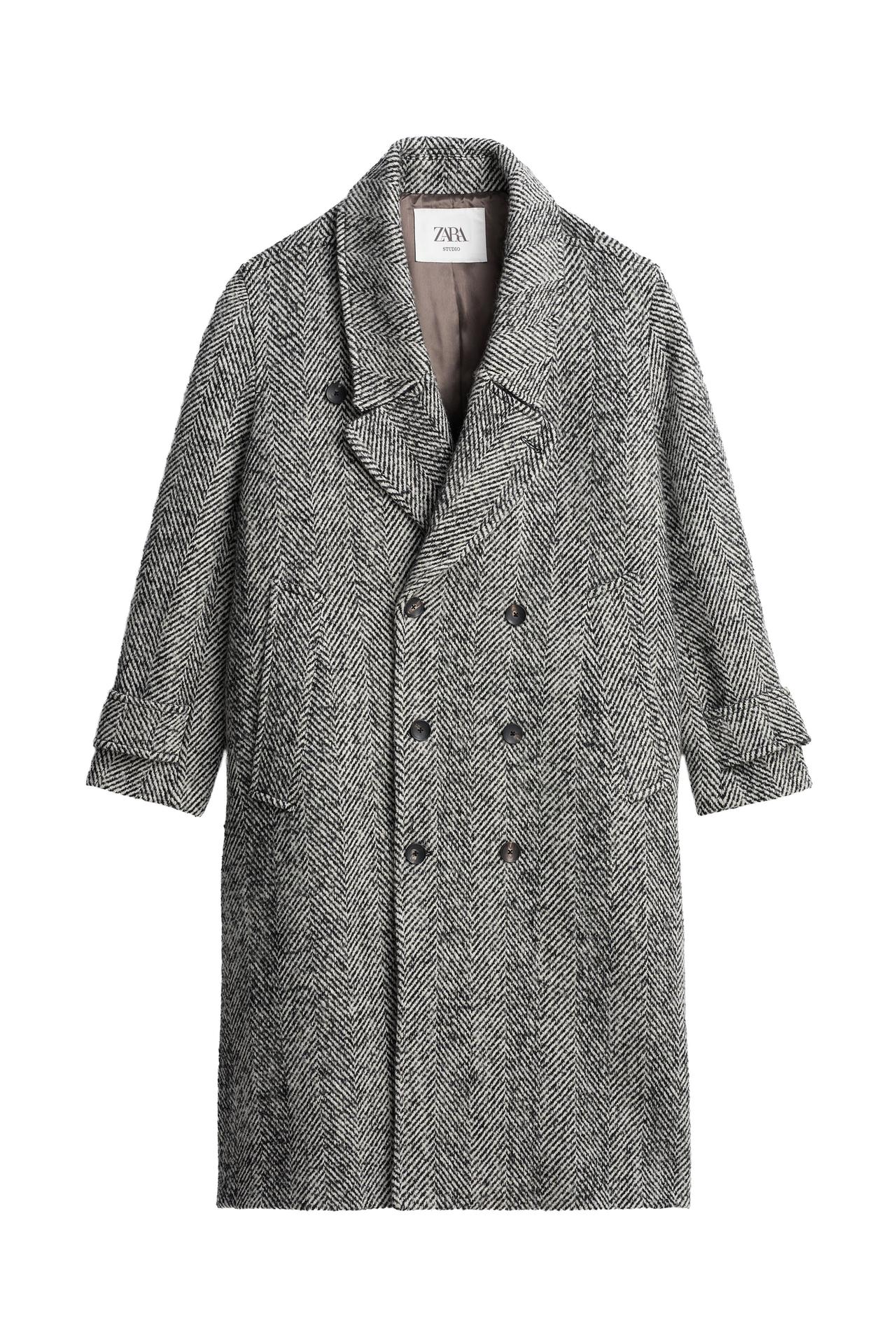 HERRINGBONE oversize FIT COAT
