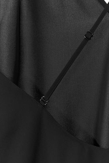 ROBE LONGUE DOUBLURE À BRETELLES MULTIPOSITIONS - Noir de Zara - Image 9