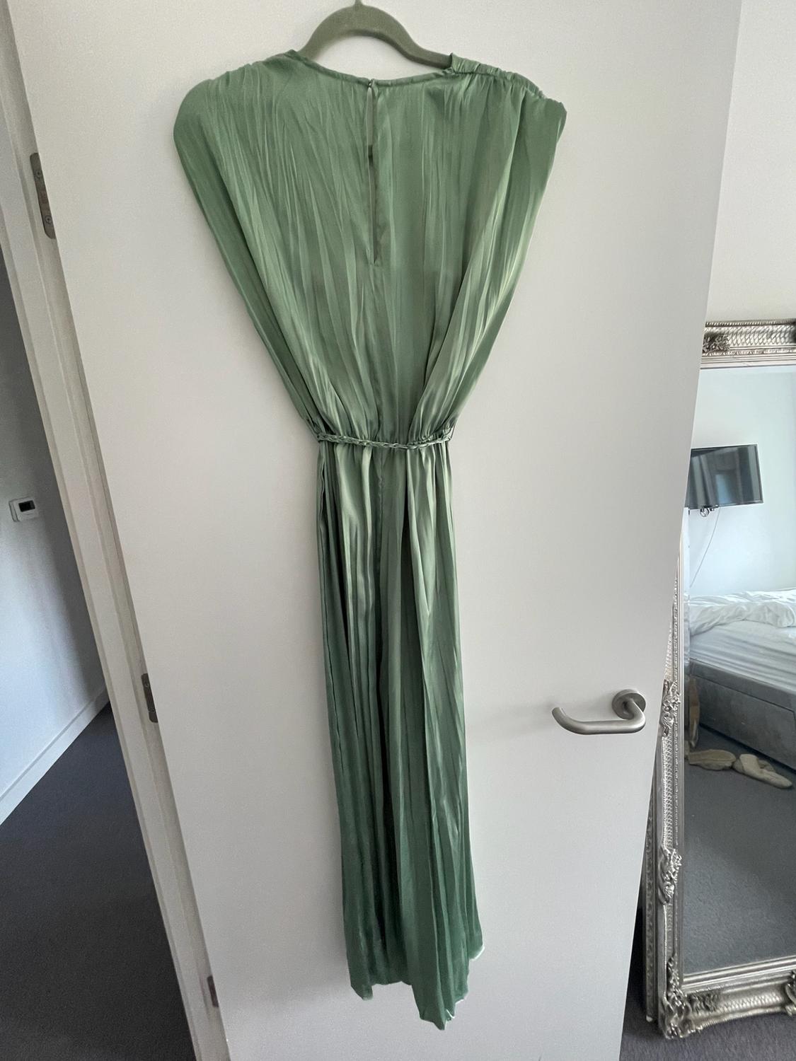 SATIN JUMPSUIT WITH BRAIDED BELT - Image 2