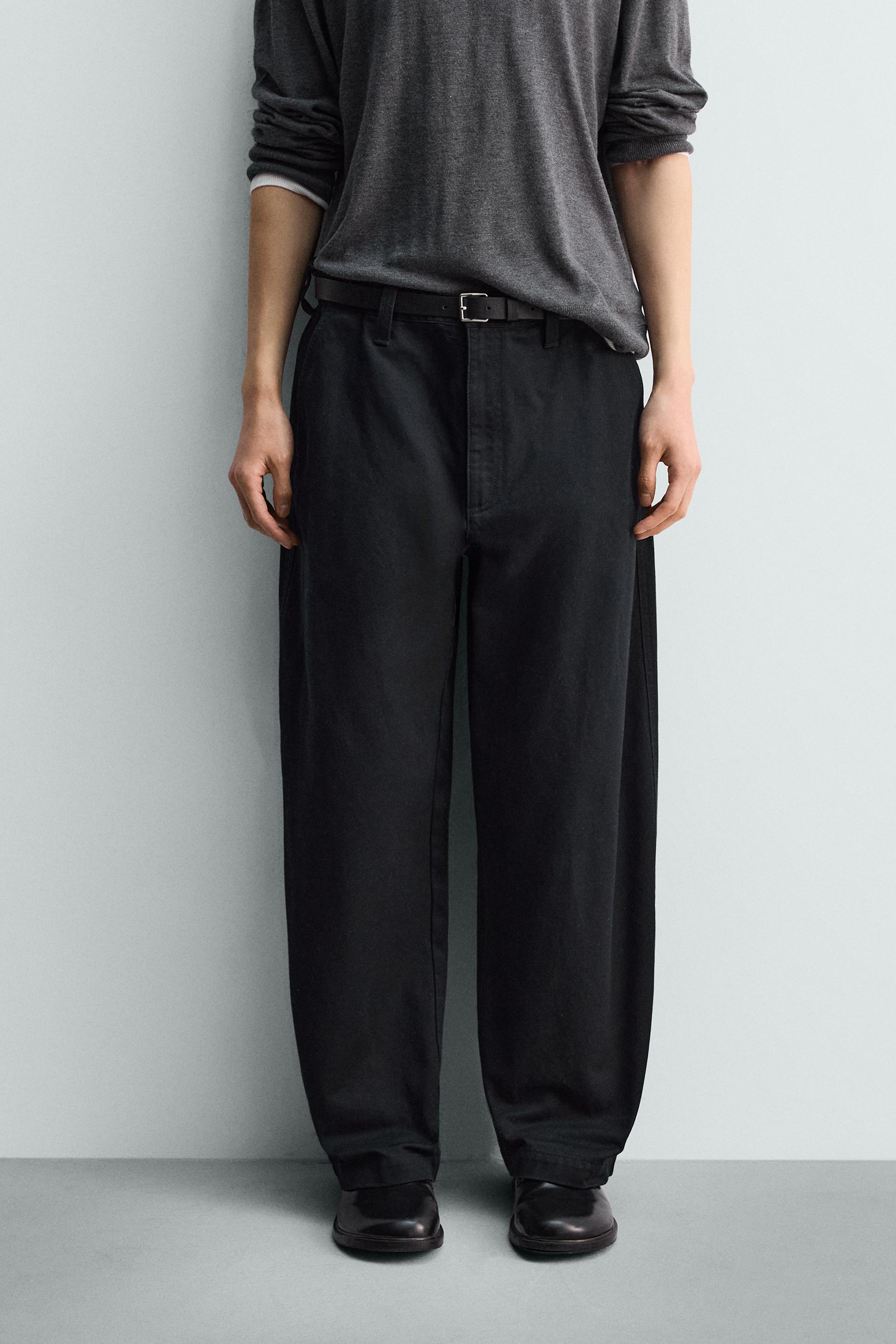 バギーワイドレッグパンツ - ブラック | ZARA Japan / 日本