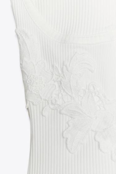 LACE CORSET-STYLE TOP - White by Zara - Image 7