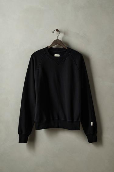 WASHED CREWNECK SWEATSHIRT X SR_A - Black by Zara
