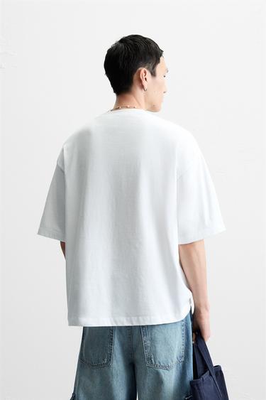 BASIC BOXY FIT T-SHIRT - Oyster-white by Zara - Image 2
