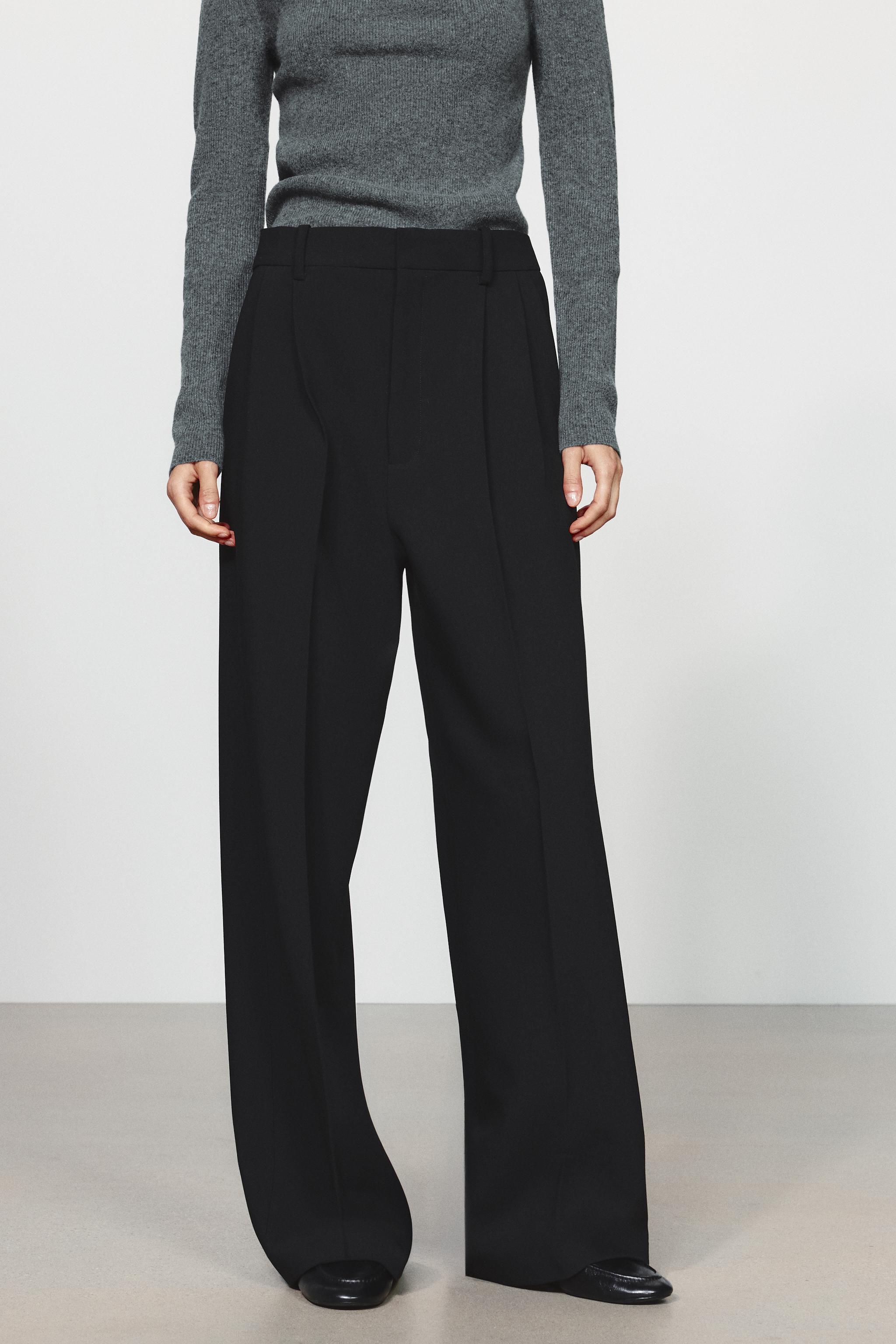 ZW COLLECTION STRIPED HIGH-RISE PLEATED PANTS