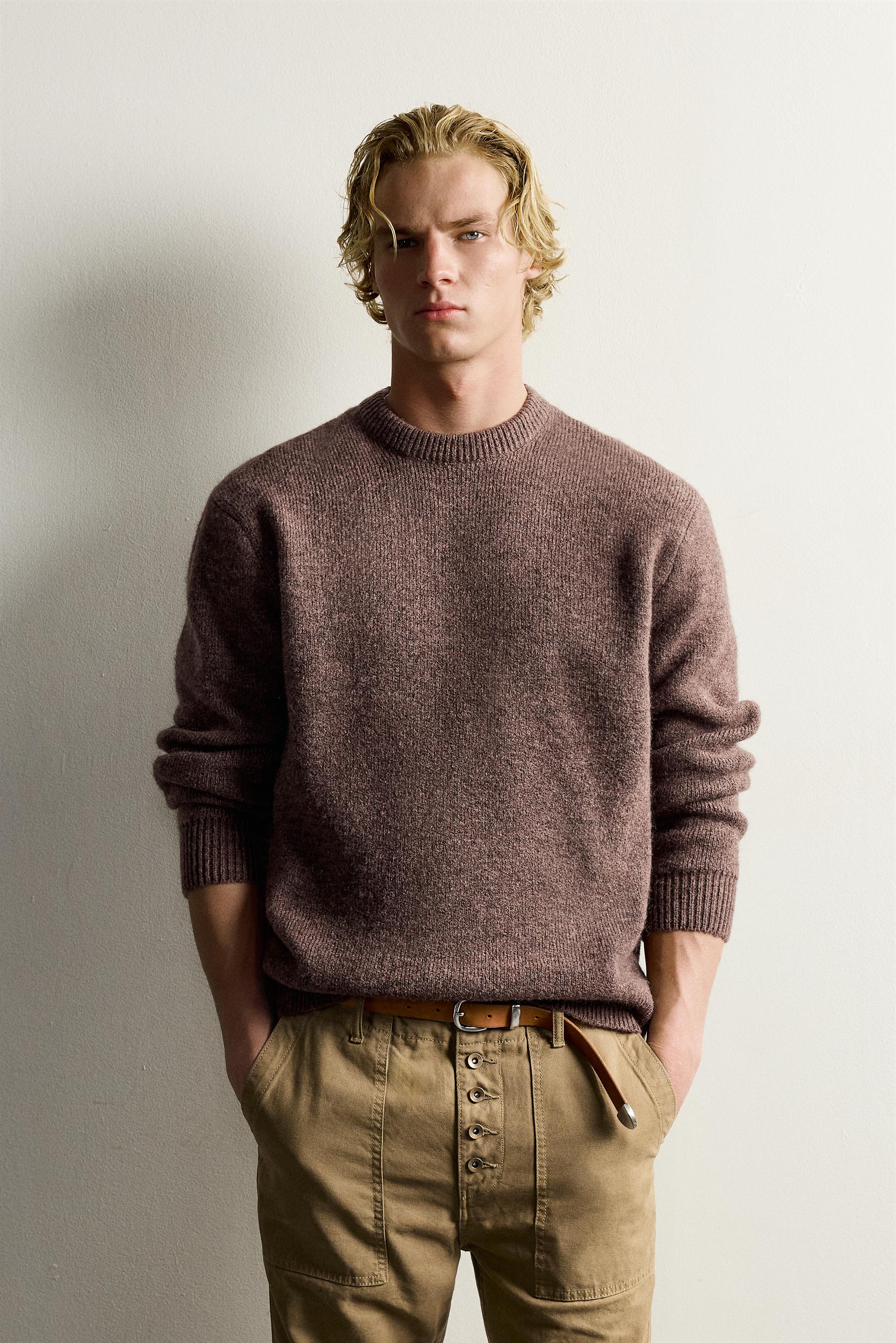 TEXTURED WOOL SWEATER