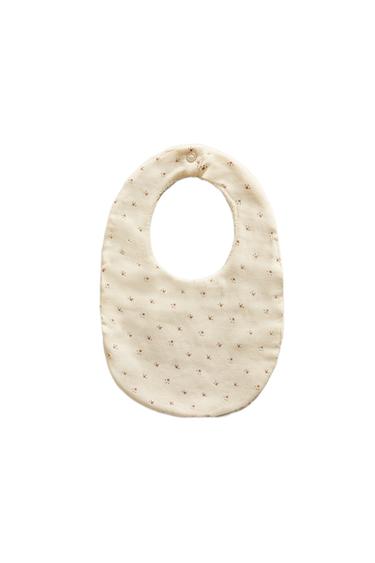 FLORAL BABY BIB - Ecru by Zara