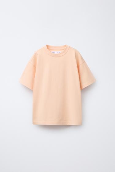 PLAIN MEDIUM WEIGHT T-SHIRT - Tangerine by Zara