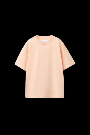 PLAIN MEDIUM WEIGHT T-SHIRT - Tangerine by Zara