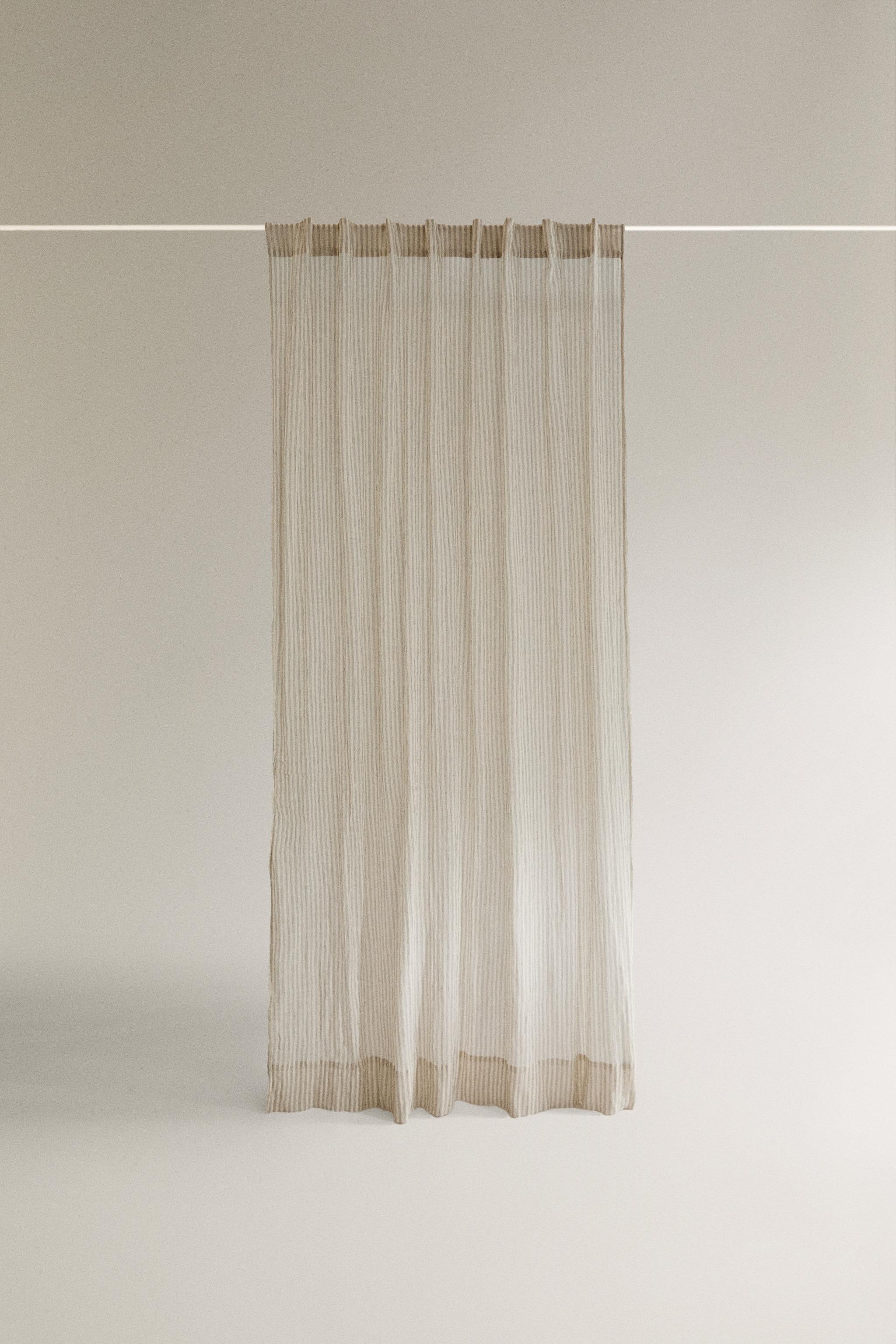 STRIPED CHIFFON CURTAIN