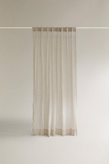 PRUHOVANÝ ŠIFONOVÝ ZÁVĚS - Světle modrá od Zara - Obrázek 0