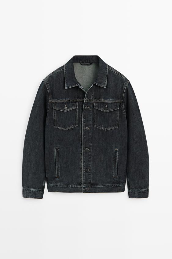 Zara Regular Fit Cotton Denim Jacket - Indigo - Image 0