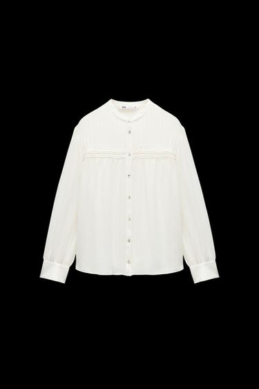 CAMISA SEMITRANSPARENTE JARETAS - Crudo de Zara