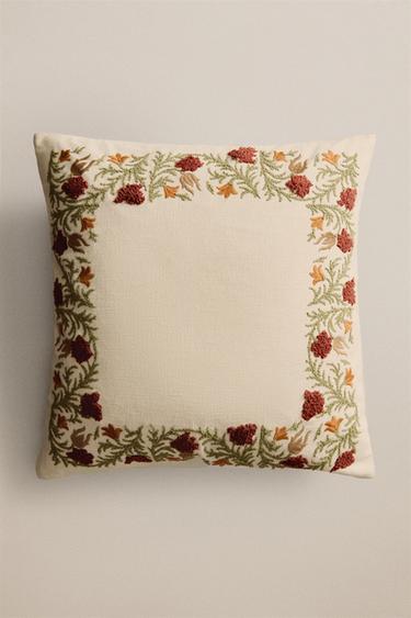 TUFTING THROW PILLOW COVER — Light beige 1