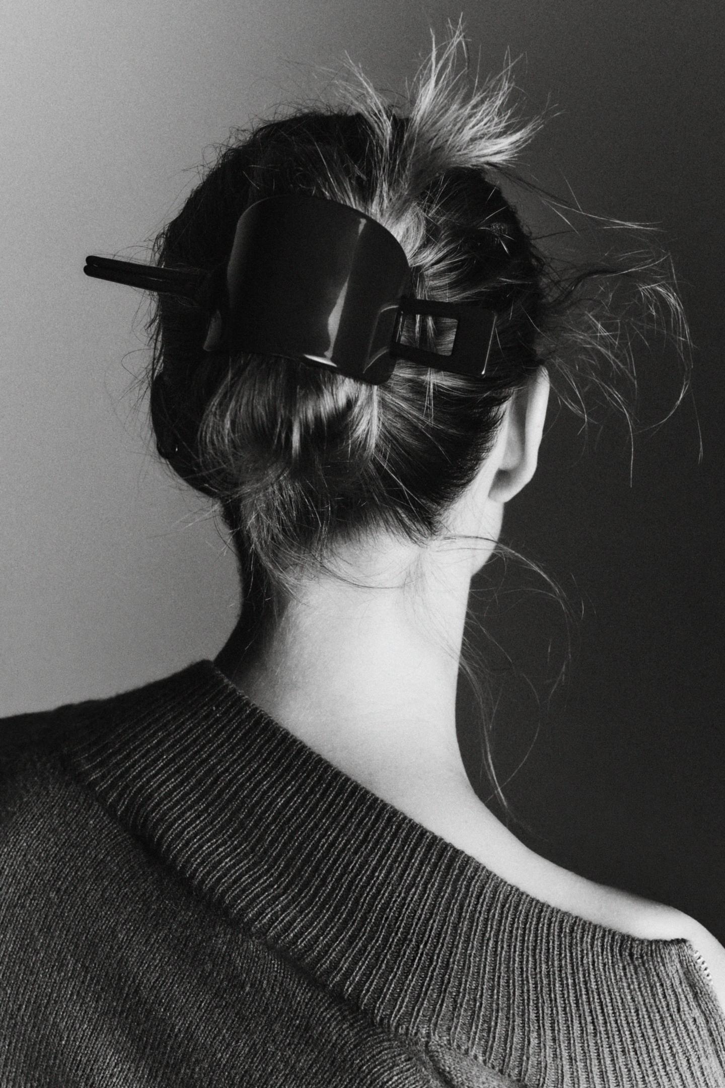 Женские аксессуары для волос Zara Acetate Hair Claw Clip, цвет: Коричневый — фото 4