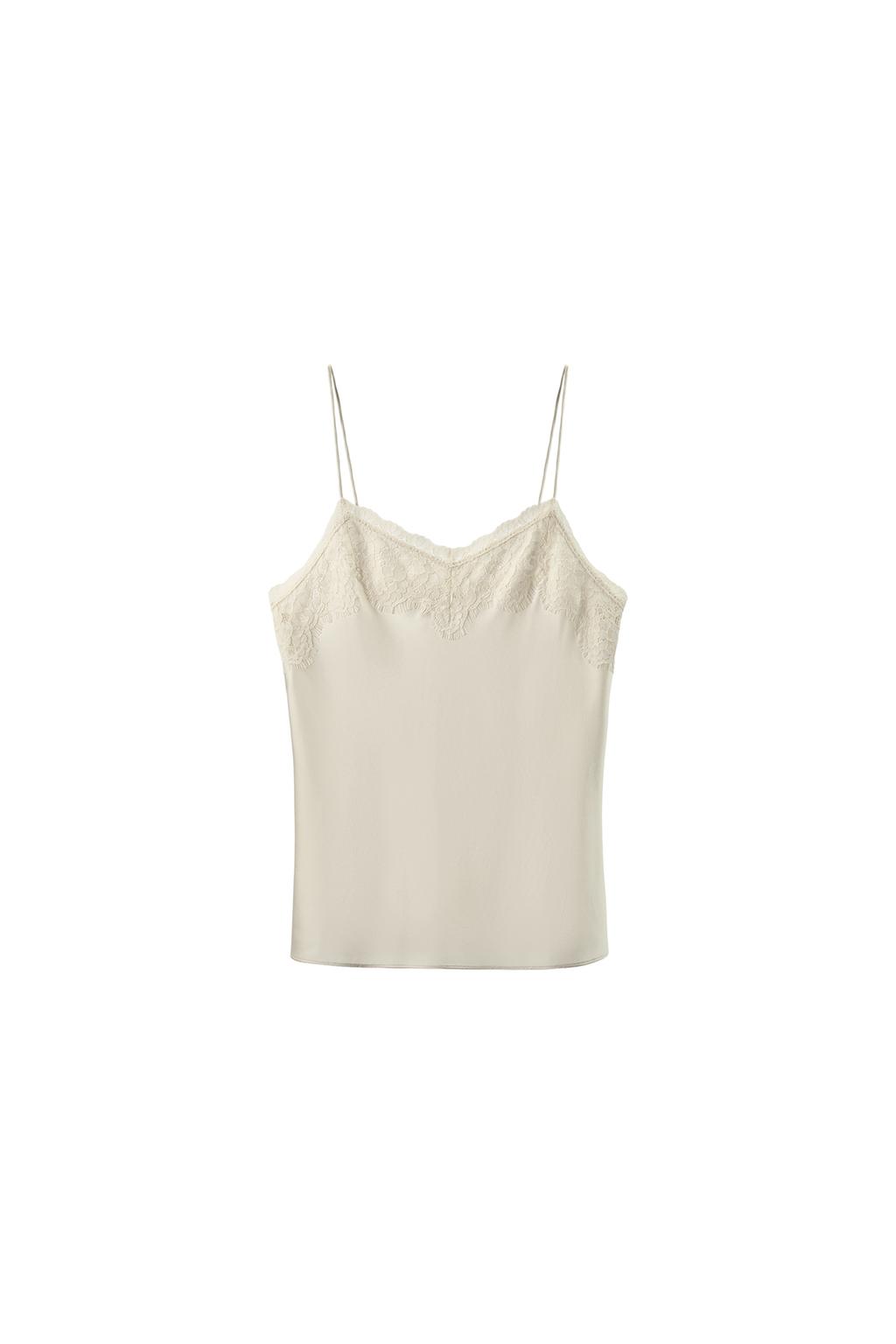 SILK BLEND LACE CAMISOLE TOP - image 3