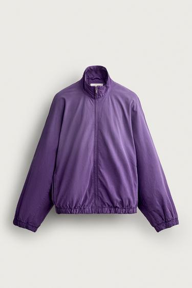 ÁO KHOÁC RELAXED FIT HIỆU ỨNG BẠC MÀU - Màu tím từ Zara