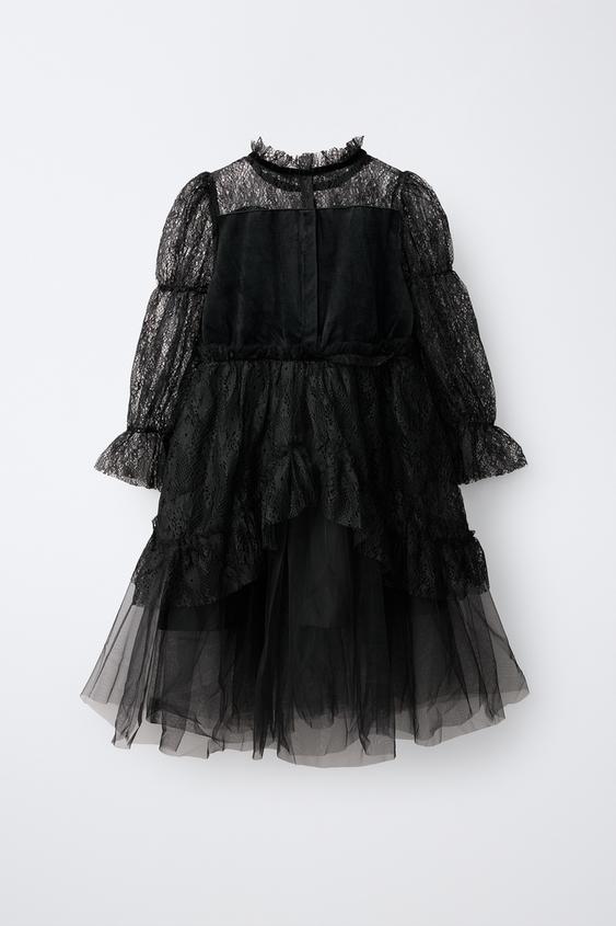 LACE AND TULLE WITCH DRESS COSTUME - Black by Zara - Image 0