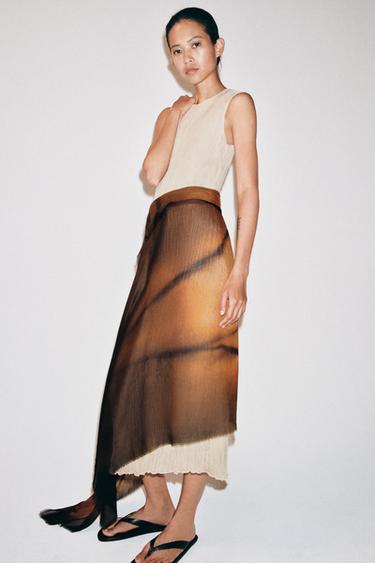 Zara MUSTRILINE MODAAL-SIIDSALL - Tumepruun - Pilt 0