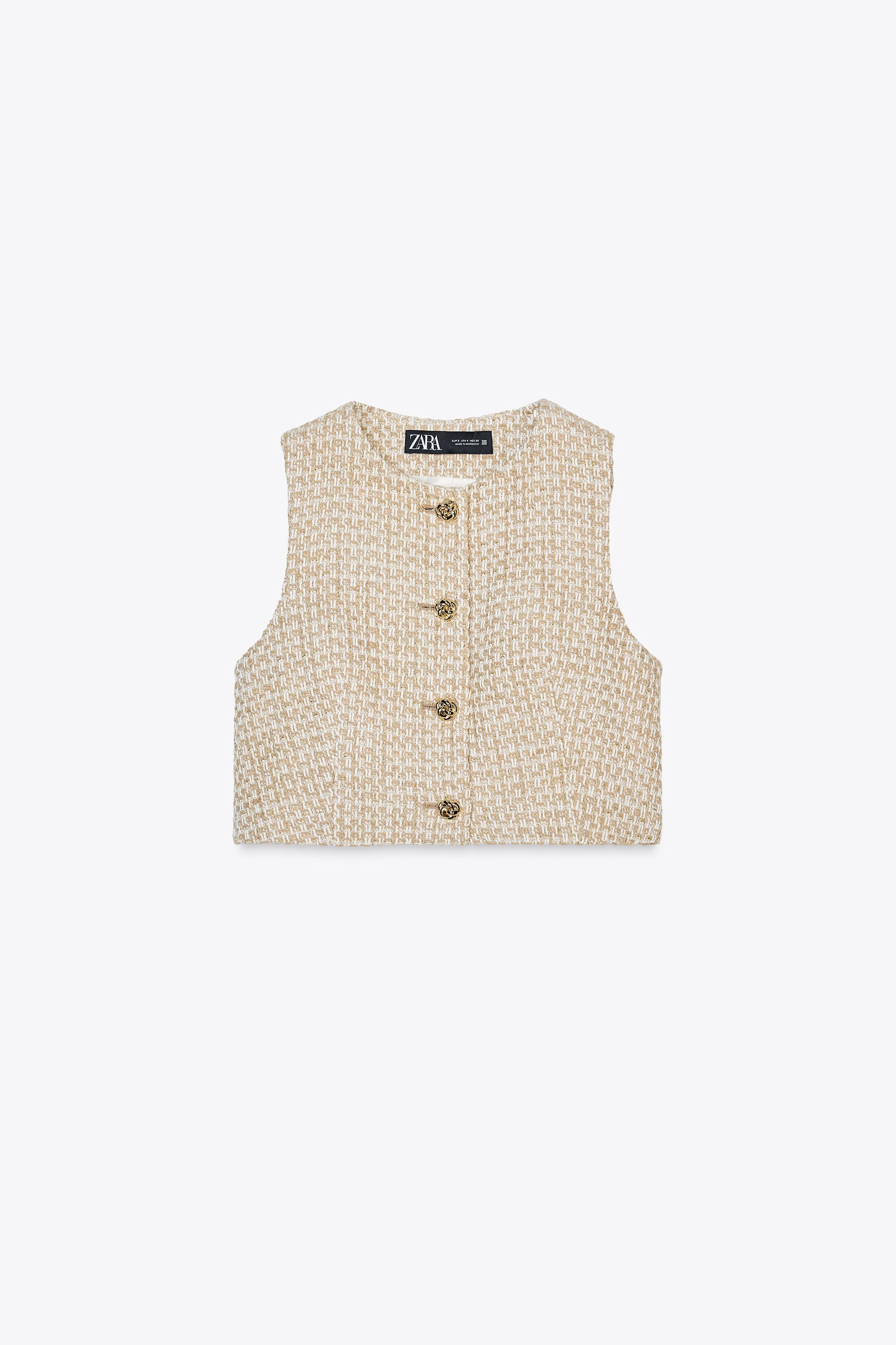 ZARA ショート テクスチャー ワンピース クロップド