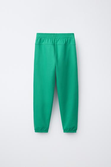 PLUSH JOGGERS - Green by Zara - Image 1