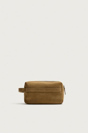Bolsa de tocador de cuero