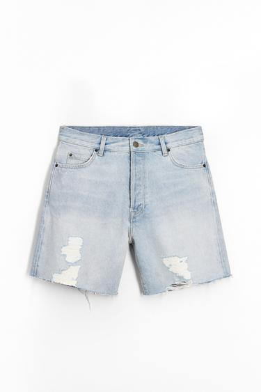 ДЖИНСОВІ ШОРТИ ZW COLLECTION З ПОДЕРТОСТЯМИ - Світло-синій Zara - Зображення 0